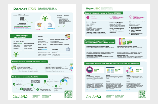 Infografica Report si sostenibilità ESG: cehe cos'è? Cosa devono fare le PMI?